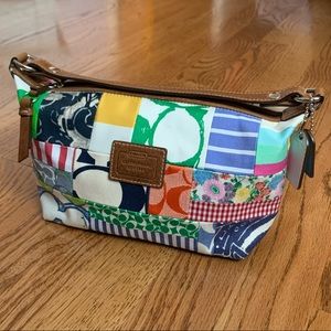 🌷Coach | Pristine Authentic Vintage Coach Handbag | Y2K Rainbow Logo Patchwork